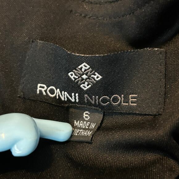 Ronni Nicole Sheath Dress boho Sleeveless Womens Size 6 Lace Mesh Back Zip Dress - Picture 7 of 9